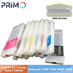 T6041-T6049 350ML 8Colors Refillable Ink Cartridge With Chip for Epson Stylus pro 7800 7880 9800 9880 Wide-Format InkJet Printer