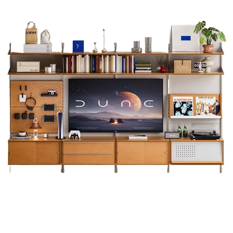 Multifunctional wall unit Retro wall system Shelf combination Bookshelf TV wall  hanging cabinet