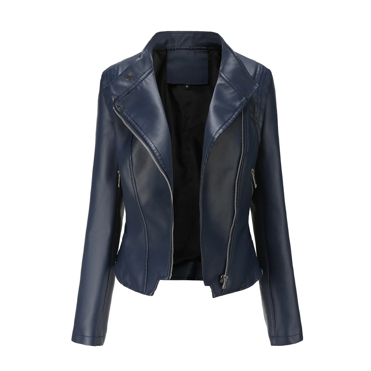 New Women Vintage Autumn Soft Faux Leather Jackets Female PU Motorcycle Biker Black Punk Classic High Street Coats