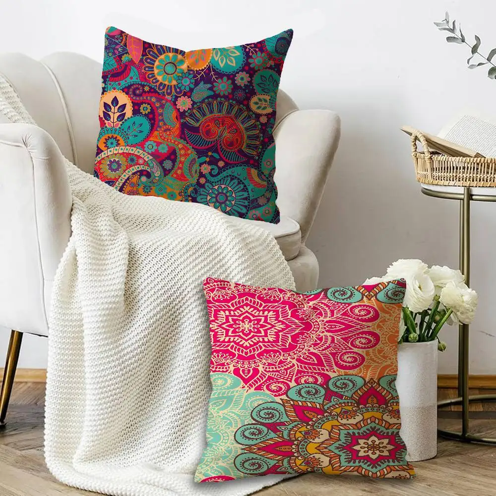 Badik Indonesia Batik design Maple Design Cushion Cover Happy Autumn Harvest decor Holiday Decorati Pillow Cover