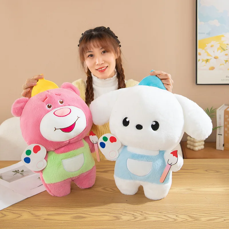 Peluche Kawaii Sanrio Serie di artisti carini Orso di fragole Bambola di pezza per bambini Regalo di compleanno Compagno della buonanotte per bambini