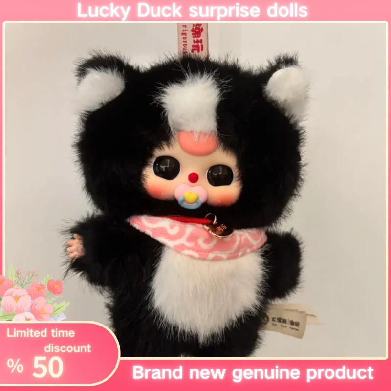 

Подлинная детская виниловая кукла с тремя чиями кота по этой серии, милая кукла с подвеской, плюшевая глухая коробка, тематический рюкзак, модная фигурка, сбор