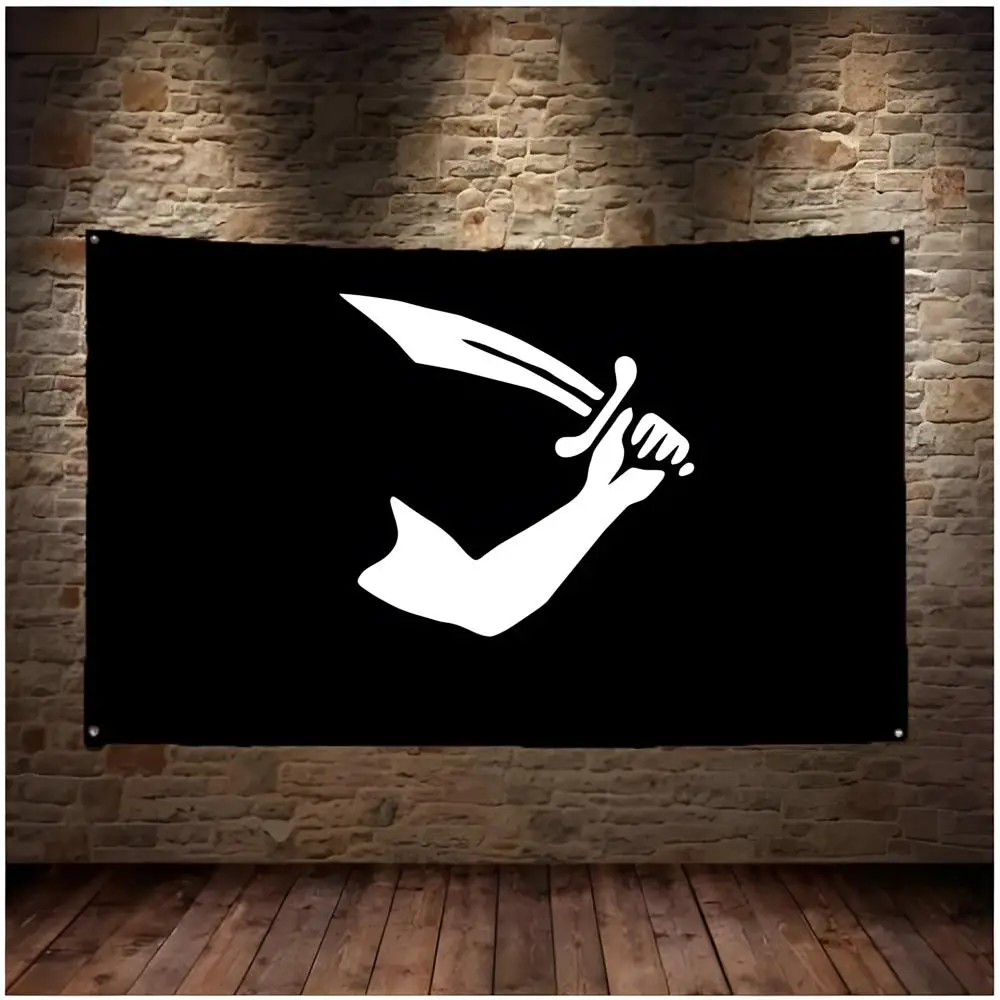 Edmund Cooke jolly roger Flags Daily four ring borderless design indoor outdoor decor easy hang install