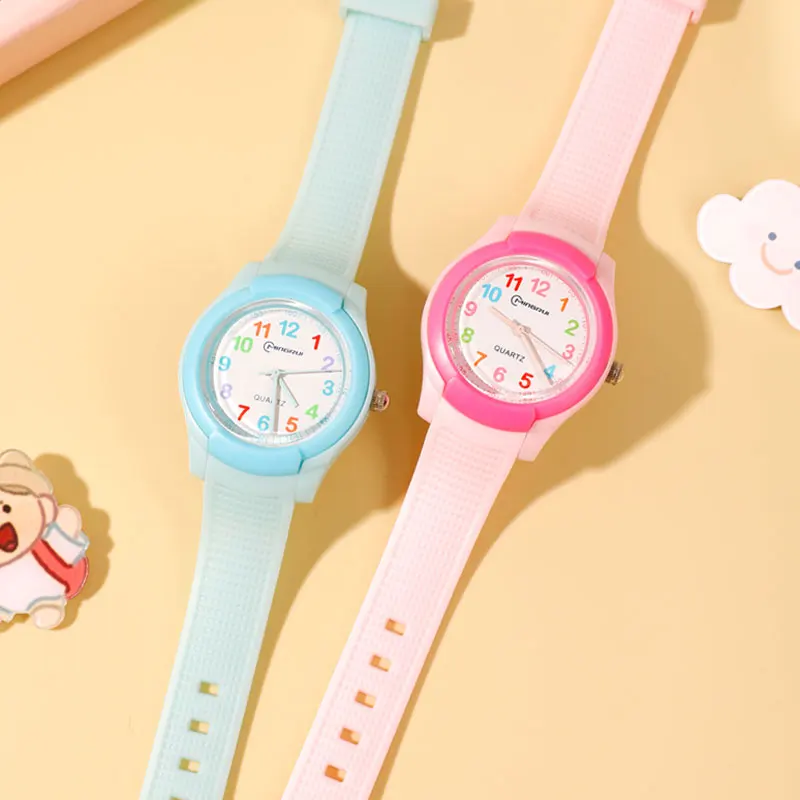 UTHAI-reloj de cuarzo deportivo CA18 para niños, niñas, adolescentes y estudiantes, relojes digitales a la moda, resistente al agua, color rosa