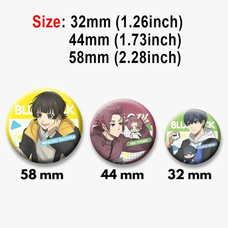 Blue Lock Anime Icons Round Enamel Pin Tinplate Snap-in Brooches for Backpack Clothes Creative Cartoon Figure Yoichi Badge Gifts #2