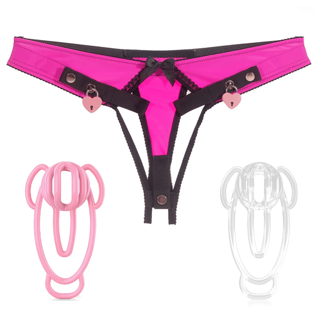 FUFU Clip-on Panties Sissy Chastity Belt Anti-cheating Lace Panties Wearable Male Imitation Female Pussy Adult Erotic Sex Toy18+