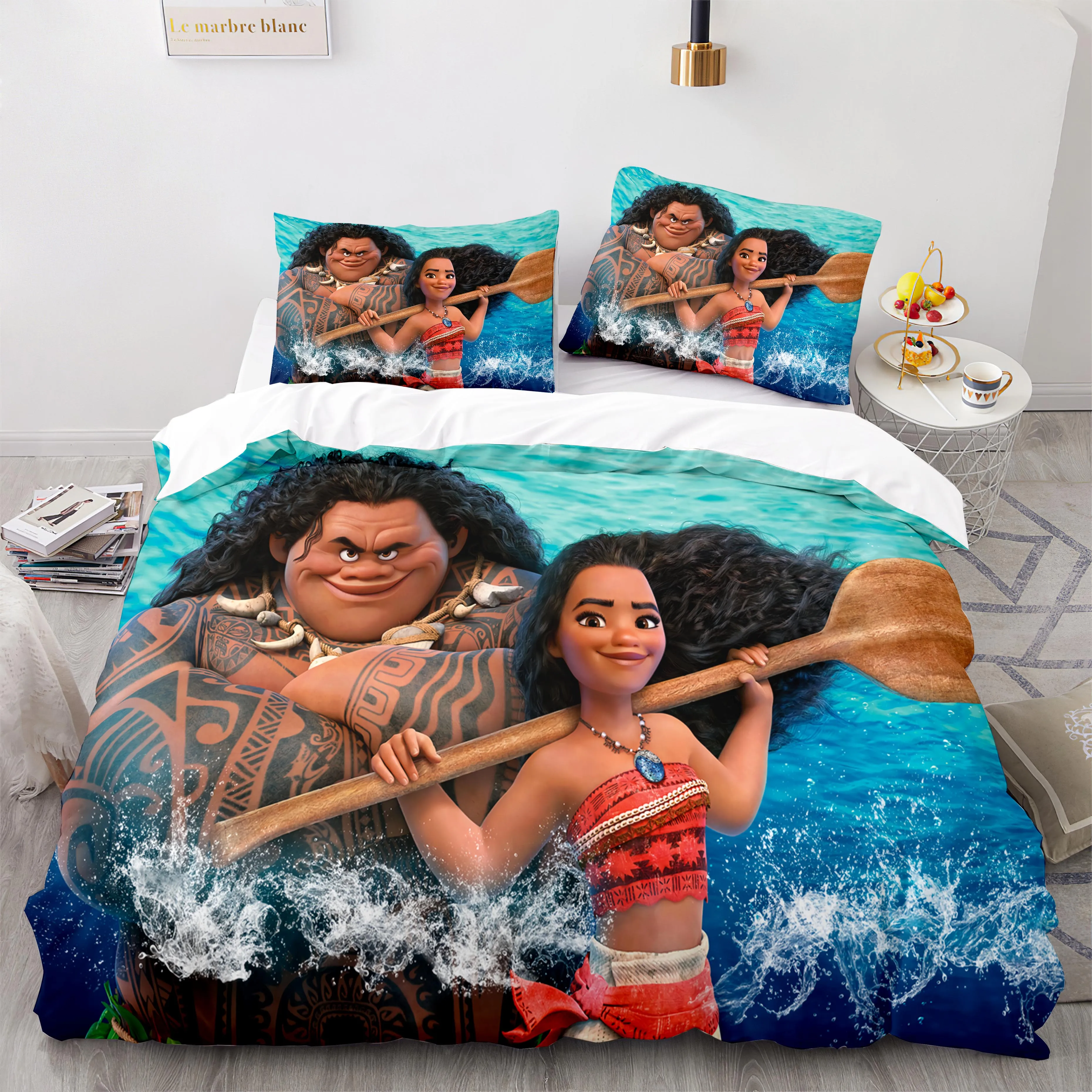 Disney Moana Bedding Set Duvet Cover Pillow Case Single Twin King Size Bedroom Decoration Cartoon Boy Girls Children Bed Gifts