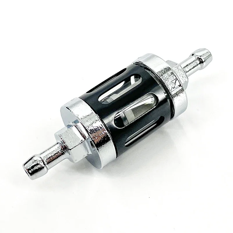 Universeller 8mm CNC Aluminiumlegierung Glas-Gas-Kraftstoff-Ölfilter für Motocross Dirt Pit Bike ATV Buggy Quad Motorradteile