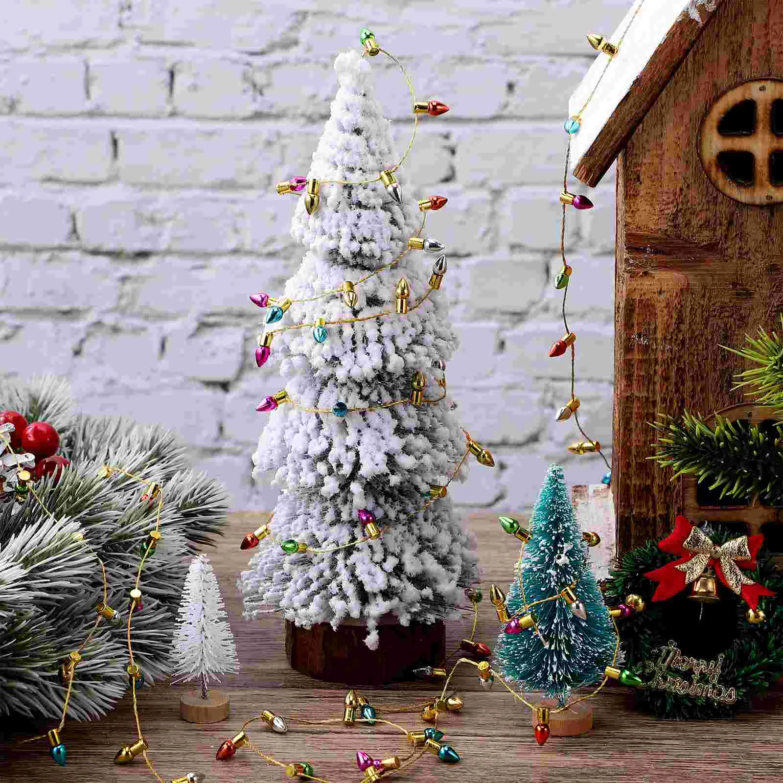 Micro String Lights House Decor Tiny Landscape Decoration Christmas Mini Accessories Garland Toy Room