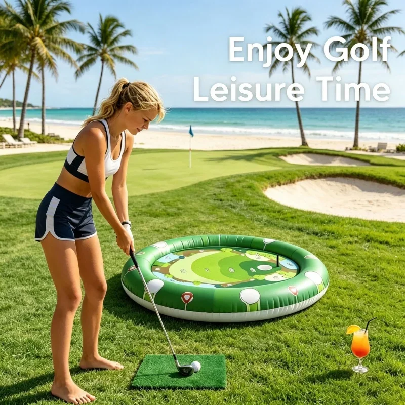 Uppblåsbart golfspel för pool strandleksaker för barn_voghion.com
