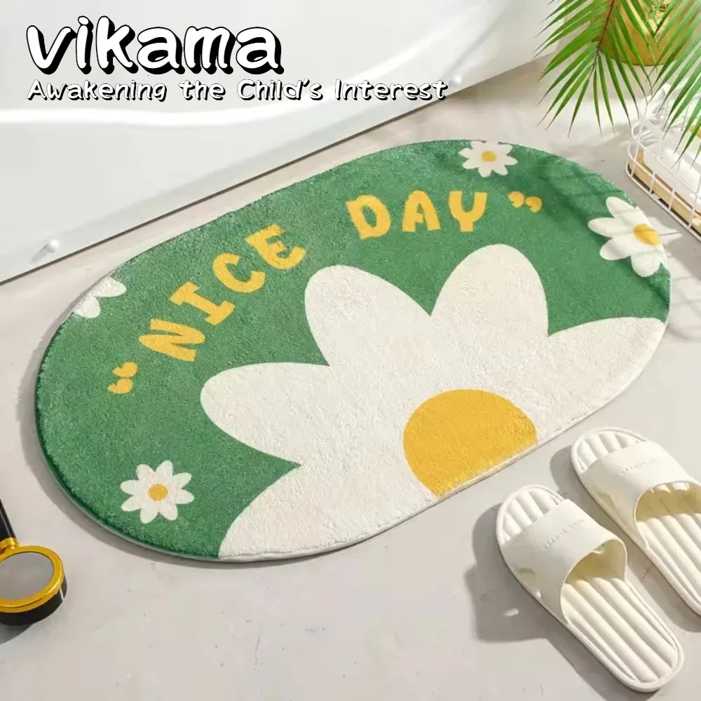 VIKAMA Modern Door Mats and Bathroom Mats Are Slip-resistant, Making Them the Ideal Choice for Home Entrances and Bathroom Decor