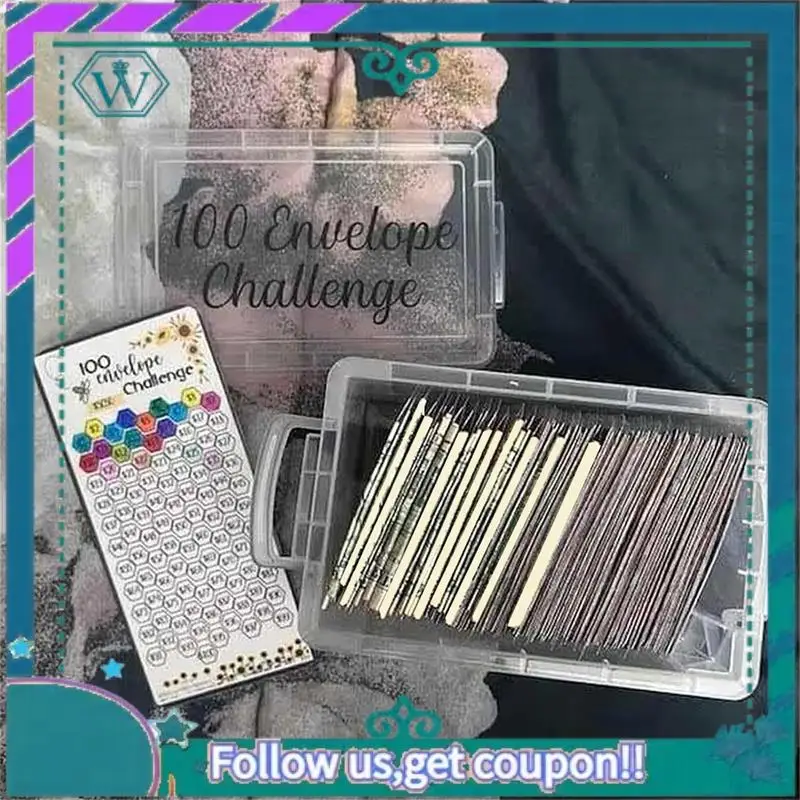 100 Envelope Challenge 100 Envelopes Money Saving Challenge Box Kit High Quality Perfect For 100 Day Savings Challenge