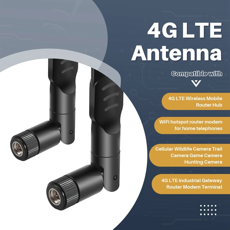 Antenne de persévérance 4G 8Dbi, prise SMA (2 pièces), compatible 4G, routeur, passerelle, téléphone domestique, point d'accès, modem