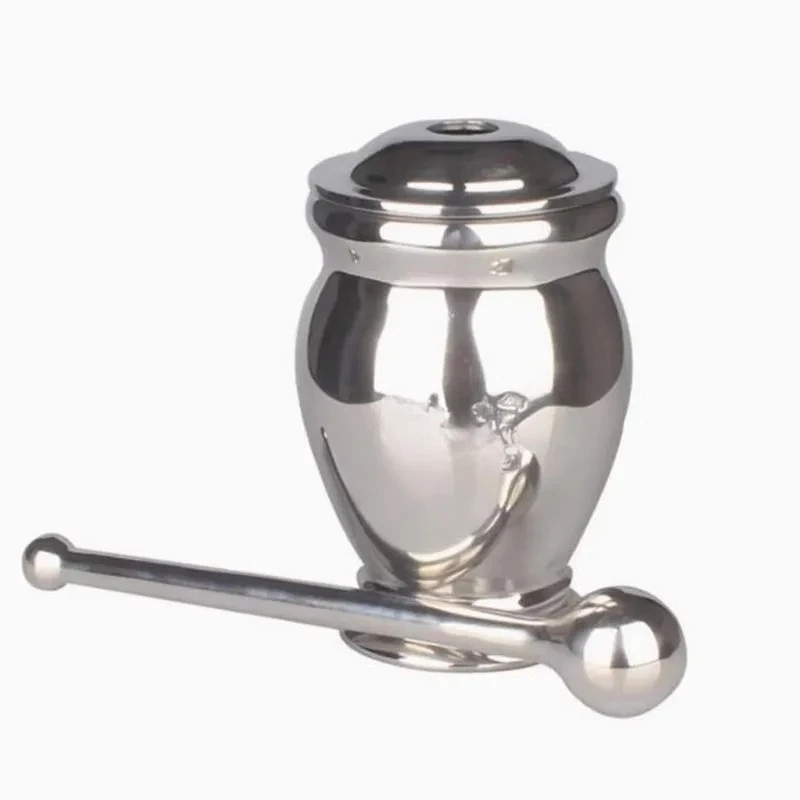 

Advanced Heavy Duty 304 Stainless Steel Mortar, Pestle Kit - 500ml Capacity (including flat and round pestle)