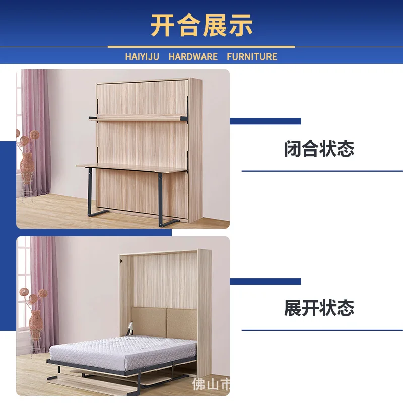 Invisible Wall  Single  Hardware Accessories Murphy  Turn Over Invisible  Desk Bookshelf Factory Direct Sale Space S