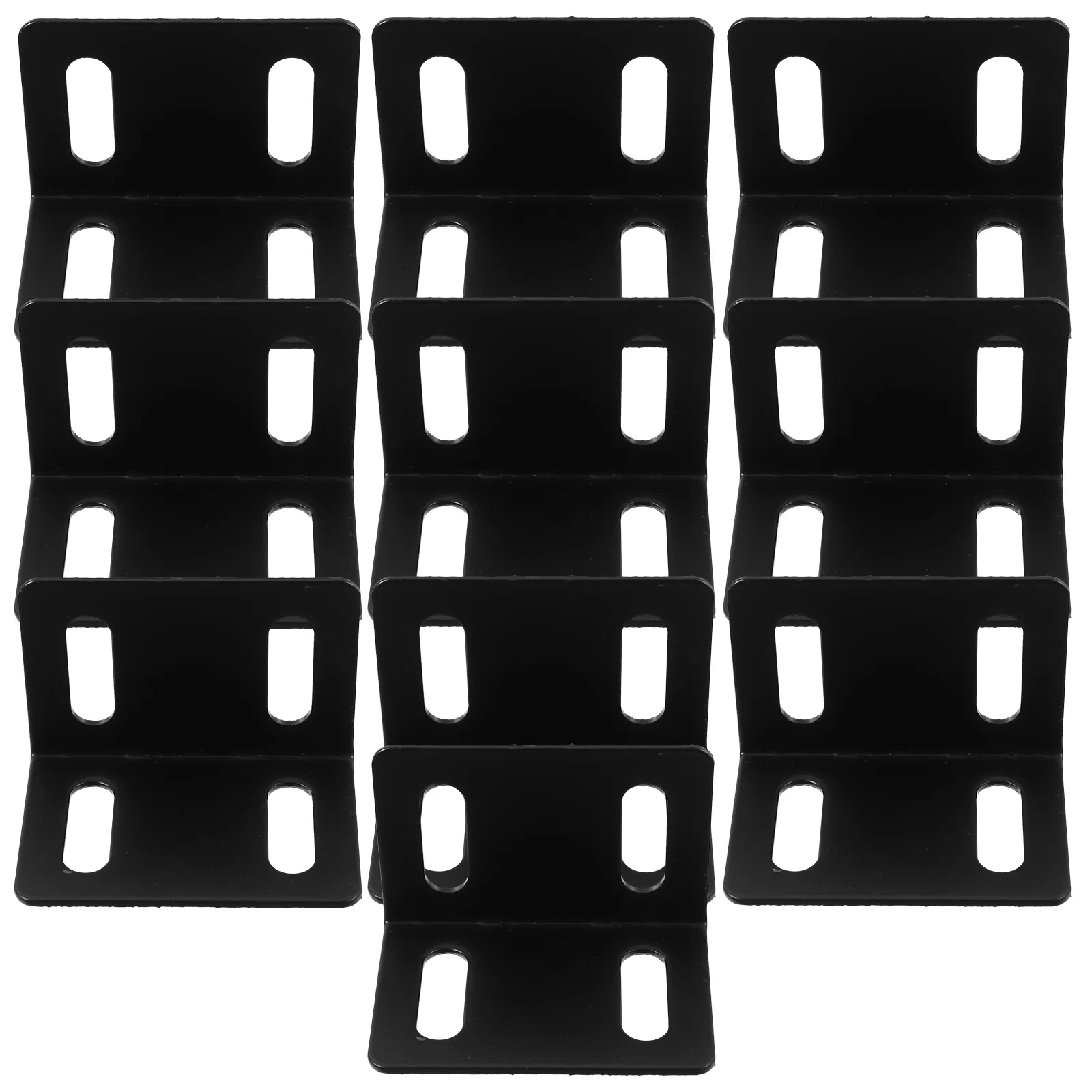 Staffe a L in ferro resistente da 10 pezzi per mobili in legno, staffe angolari, appello estetico, staffe di lunga durata