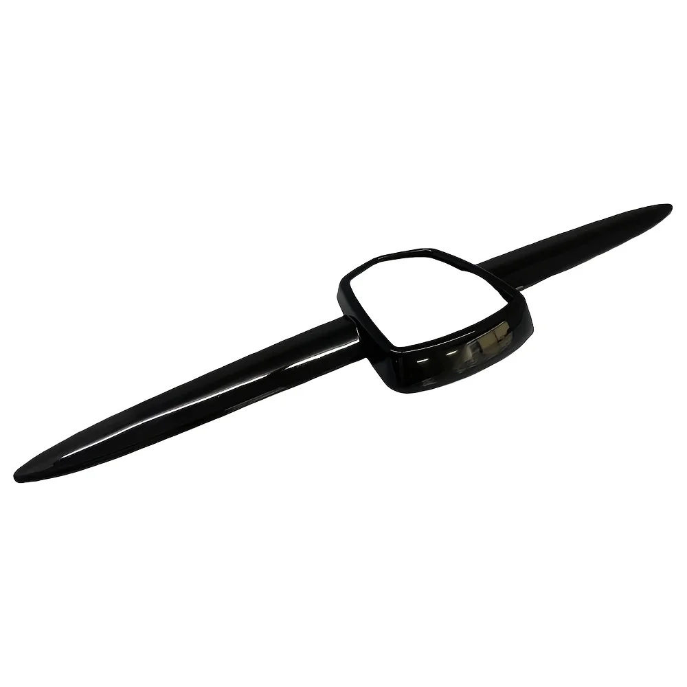 Neue Frontgrill-Emblemabdeckung für Fiat 500 595 695 2008-2024 2008 Glänzend schwarze Carbon-Optik Logo-Abzeichen Grillstreifenabdeckung – Detail 5