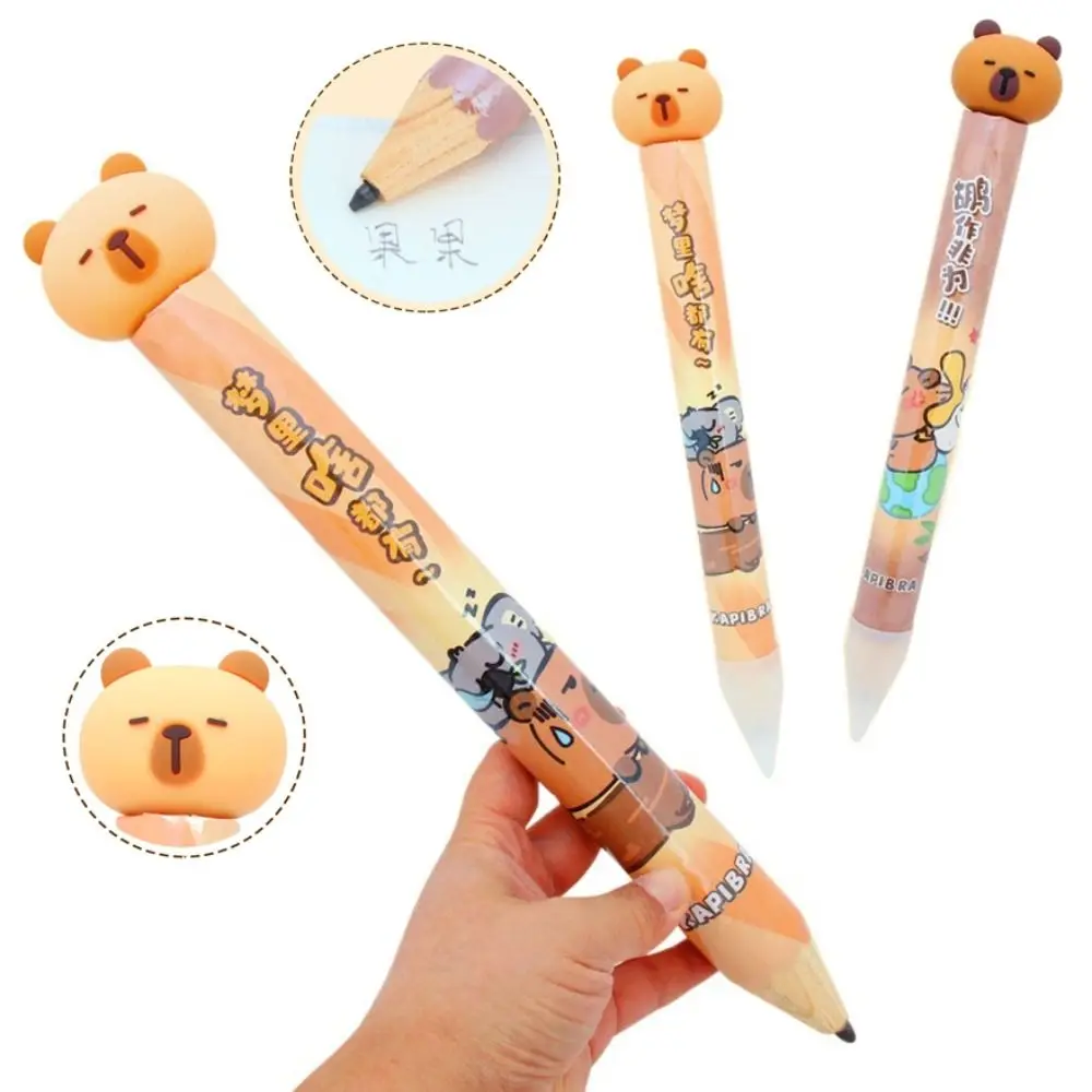 

Creative Capybara Giant Pencil Wooden HB Large Pencil Cartoon Smooth Huge Pencil Students Stationery Supplies