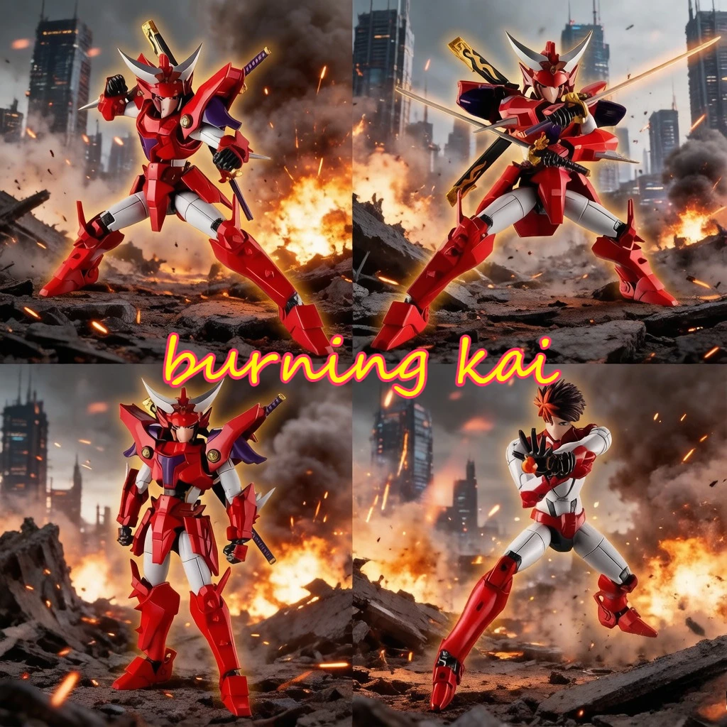 

В наличии BANDAI 30MF YoroiDen-Samurai Troopers Ryo Sanada Burning Kai Аниме-фигурки для сборки, коллекционная модель, игрушка, подарок