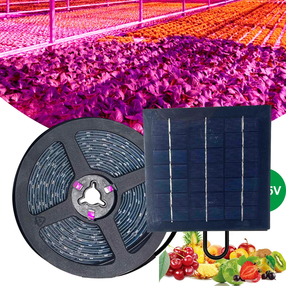 5M Flower Seed Hydroponic Light Full Spectrum Flower Plant Phyto Growth Lamp 5W 2835 SMD for Plants Hydroponics Growing System
