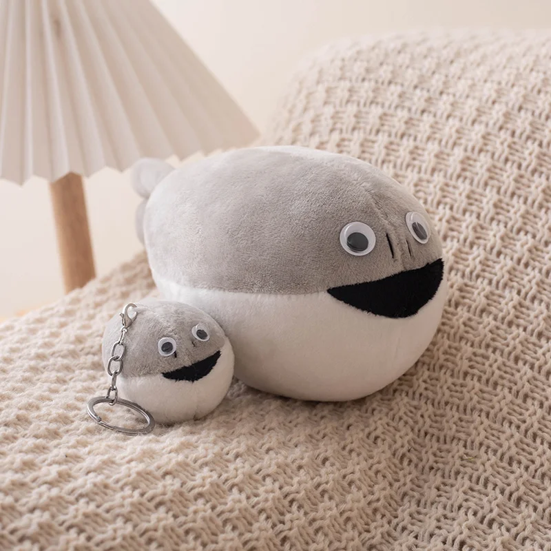 10/25cm Sacabamba Turtle Plush Pillow Stuffed Black Mouth Grey Fish Doll Aquatic Animal Cartoon Plushie Peluche Kids Gift