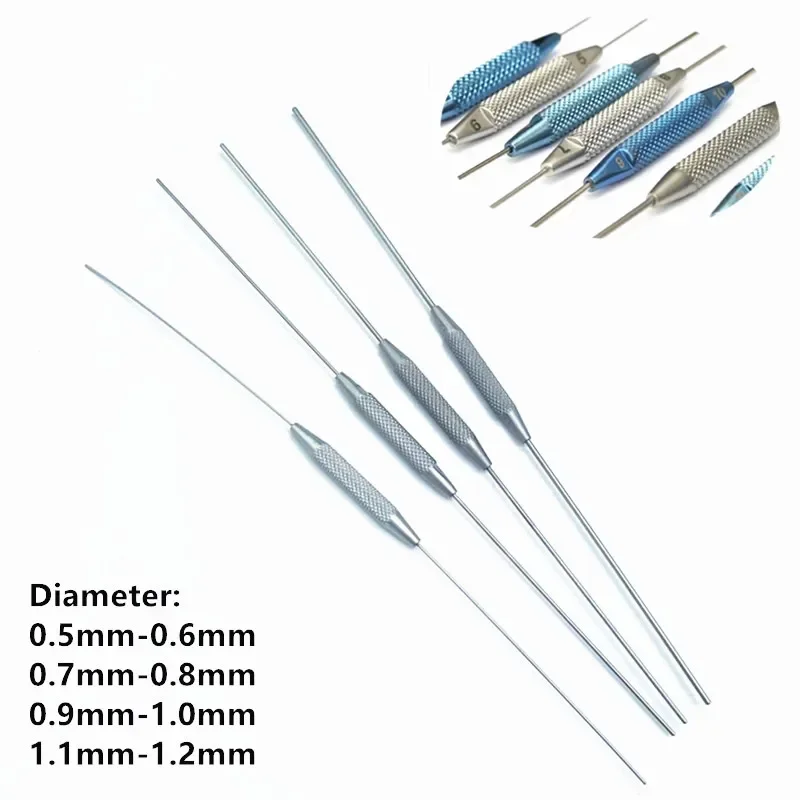 Ophthalmic double ended lacrimal passage probe flushing probe plugging tool 4pc/set ophthalmic instruments