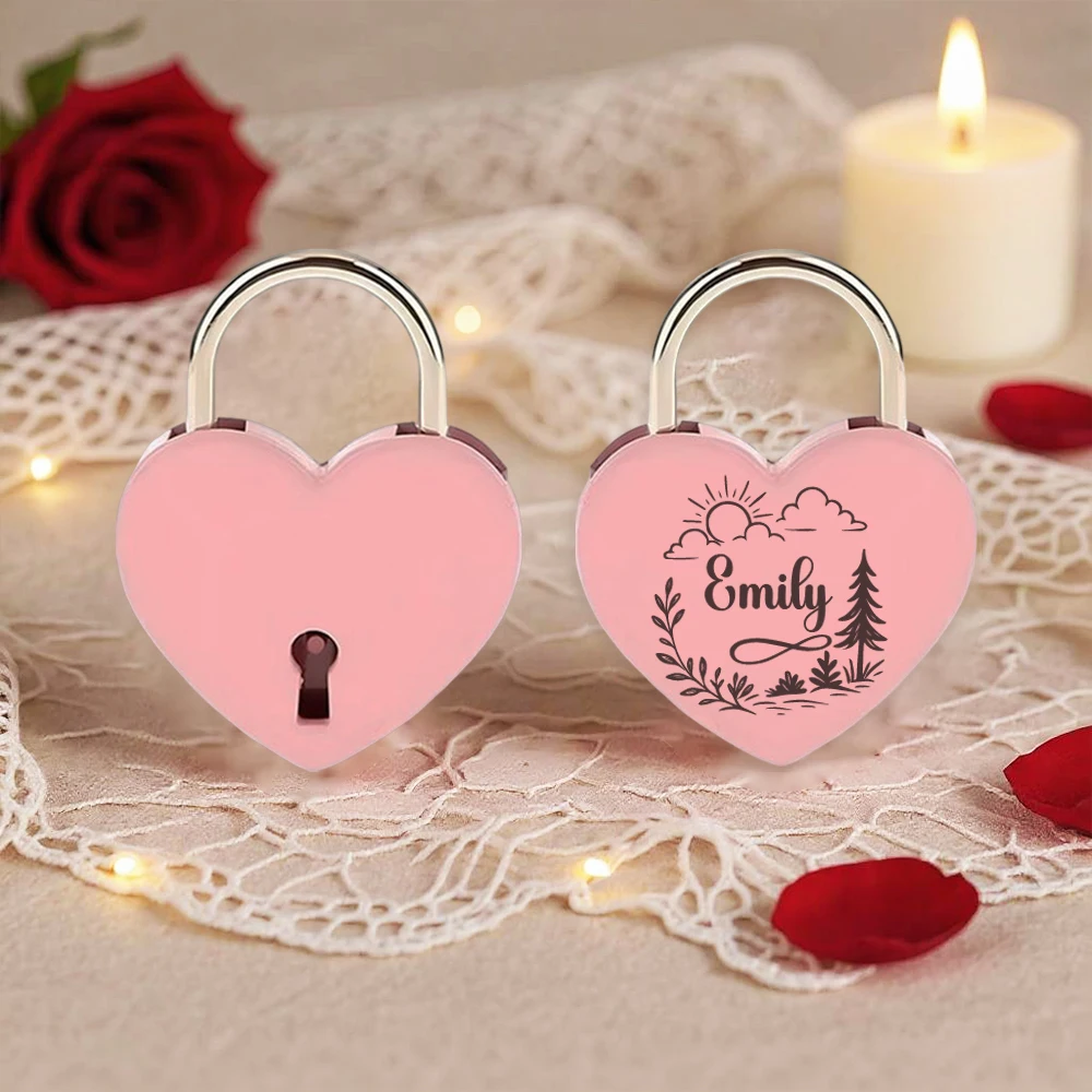 1PC Excellent Customized Name Wish Lock Couple Christmas Gift