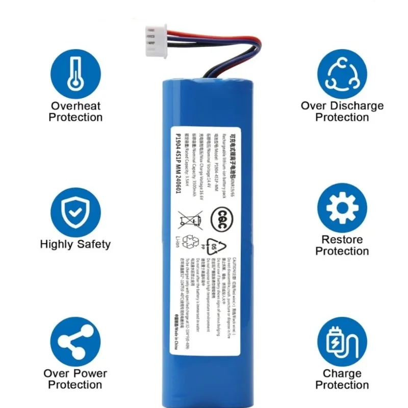 

3500mAh High-Quality Replacement Battery for Ecovacs Deebot Ozmo 900 Series 920 930 937 N8 N8 pro - 14.4V Li-ION Robot Vacuum Cl