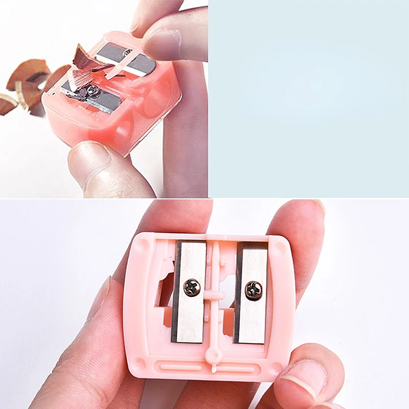 Double Hole Makeup Pencil Sharpener Stationery Knife Eyebrow Eyeliner Pencil Cutting Variety Pen Sharpening Office School Supply image 4