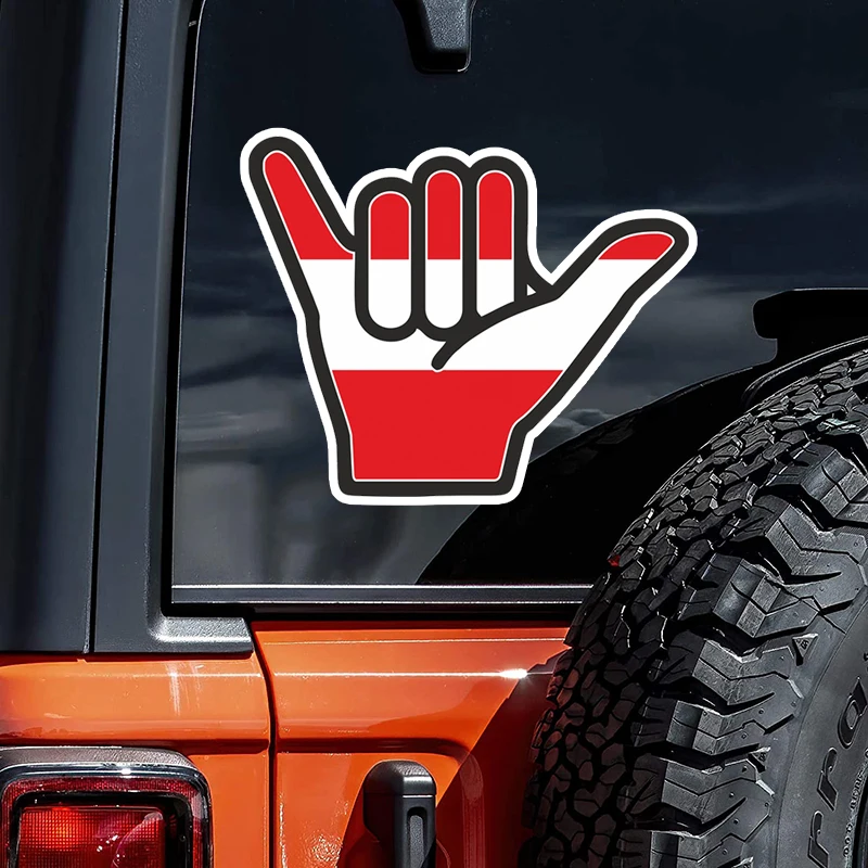

CK21142#15x12cm Austria Shaka Hand Sticker Hang Loose for Laptop Book Fridge Guitar Motorcycle Helmet ToolBox Door PC Boat