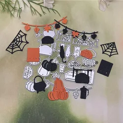 Dekoracje na Halloween Metalowe matryce do wycinania Szablony do wycinania dla DIY Scrapbooking Album Wytłaczanie kart papierowych