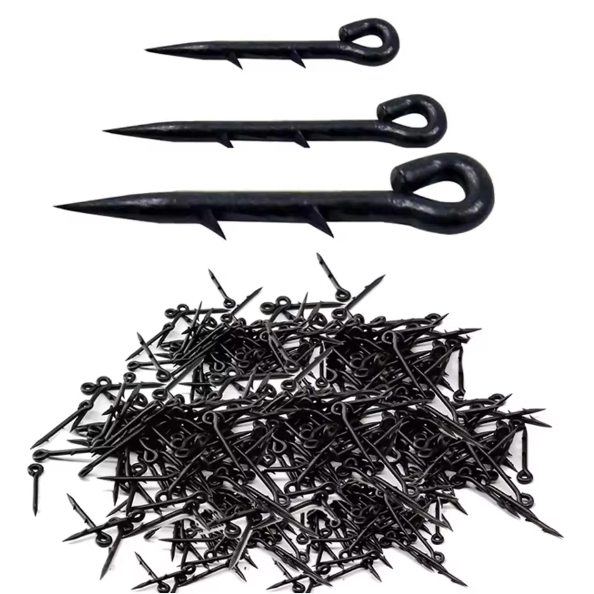 

100pcs Metal Bait Spike Carp Fishing Hook Bait Sting Boilies Pin Spike Maggot Corn Ronnie Hair Rig Carp Feeder Fishing Tackle