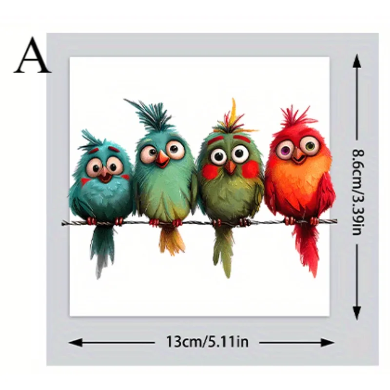1PC Lustige Vogel Kreative Glas Fenster Dekorative Aufkleber für Fenster Glas Wand Spiegel Festival Hause Dekoration Vinyl Aufkleber