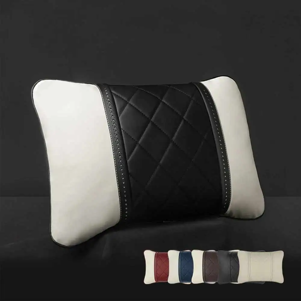 

For Mercedes Benz Maybach S-Class headrest Luxury Car Pillows Auto Travel Neck Rest Pillows Seat Cushion Support Nappa Leather