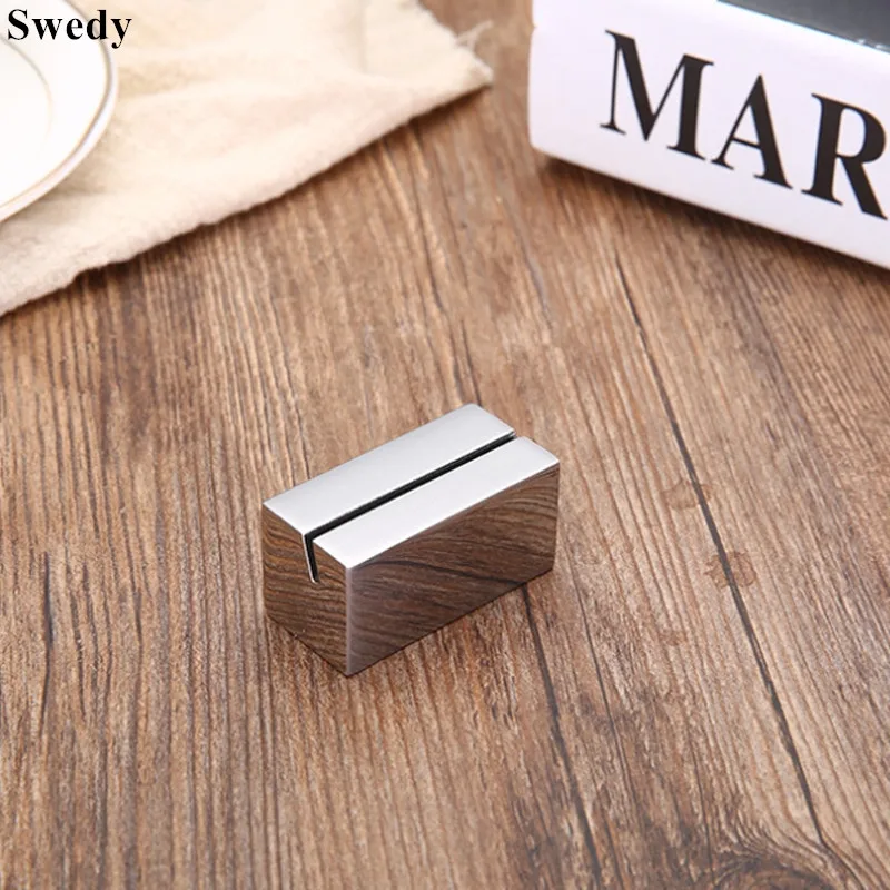 Metal Wedding Sign Holder Stand Table Number Display Stand Menu Photo Picture Holder Base Place Card Holder