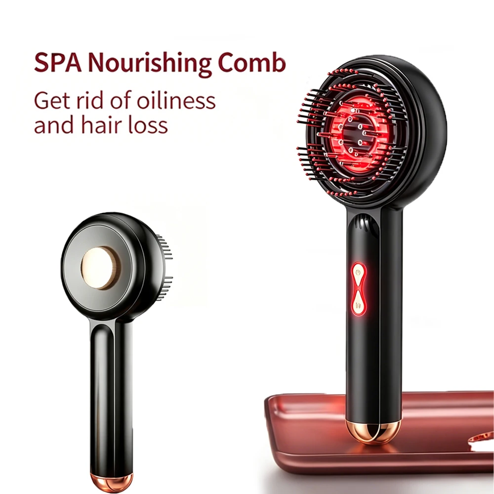 

Electric Massage Comb multi-functional 660nm Red Light Anti-Hair Loss Scalp Massage for Hair Growth Essential Oil Application