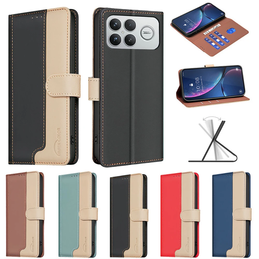 ل Xiaomi Poco F8 Ultra 5G RFID حجب محفظة جلدية الحال بالنسبة Poco F8 Pro غلاف الكتاب الفاخر Mi Phone F8 F 8 Ultra Flip Funda