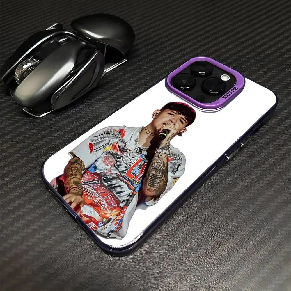 حافظة هاتف Junior H $AD B-BOYZ لهاتف iPhone17,16,15,14,13,12,11 Plus، Pro Max غطاء مقاوم للصدمات باللون الأرجواني غير اللامع