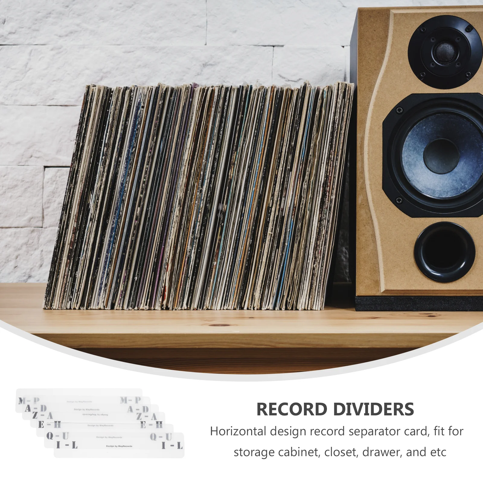

6pcs Vinyl Record Divider Card A-Z Horizontal Label For Record Organizer Index Card Shelf Storage Folder Tabs Classification