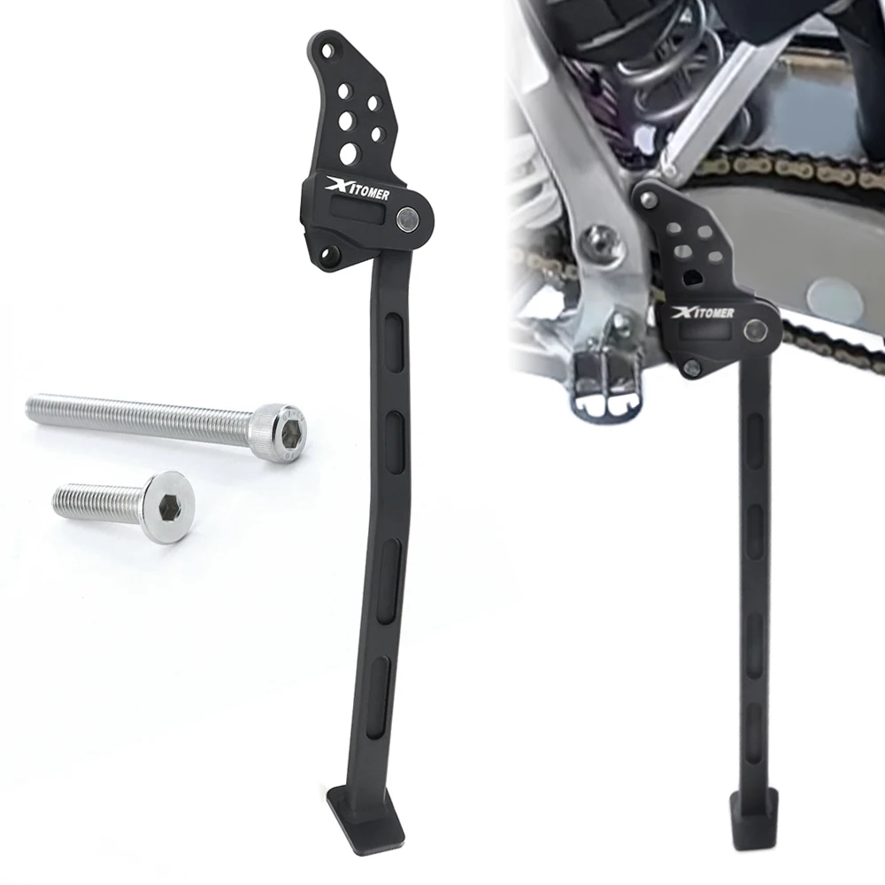 

For Yamaha YZ250 2005-2024 YZ125 2005-2022 Motorcycle Aluminum Black Kickstand Side Stand Parking Foot Support Stand Holder