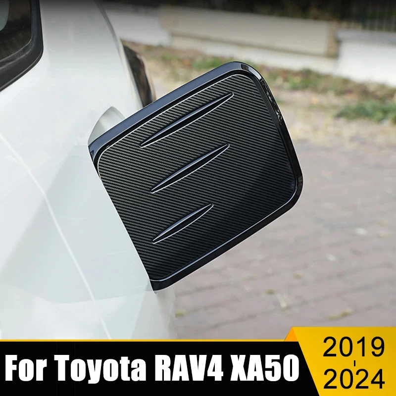 

For Toyota RAV4 2019 2020 2021 2022 2023 2024 RAV 4 XA50 Hybrid LE XLE ABS Carbon Fuel Tank Cover Oil Cap Trim Case Sticker