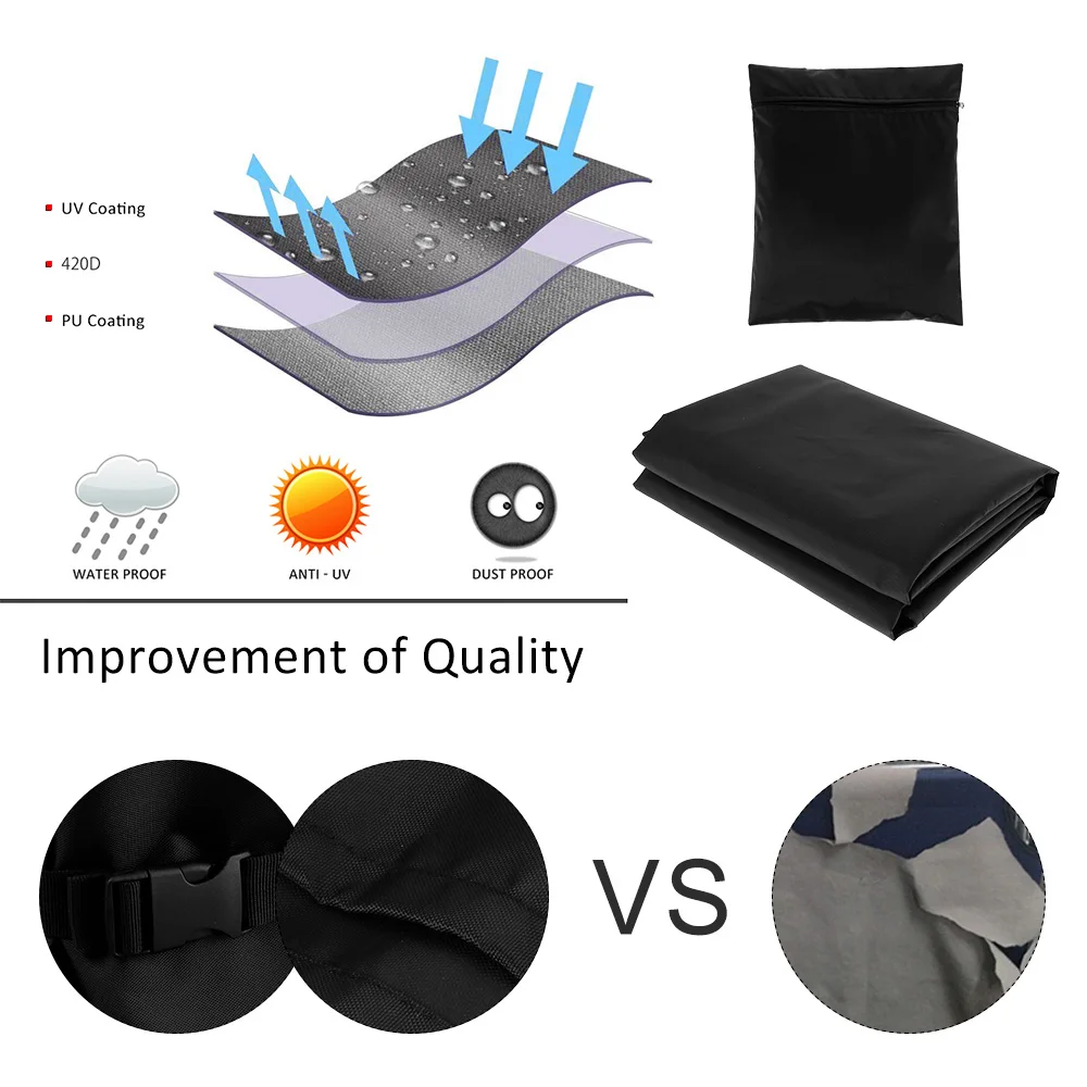 420D Oxford Cloth Waterproof Air Heater Cover Windproof Dust-Proof Heater Cover UV-resistant Garden Outdoors Furniture Protector