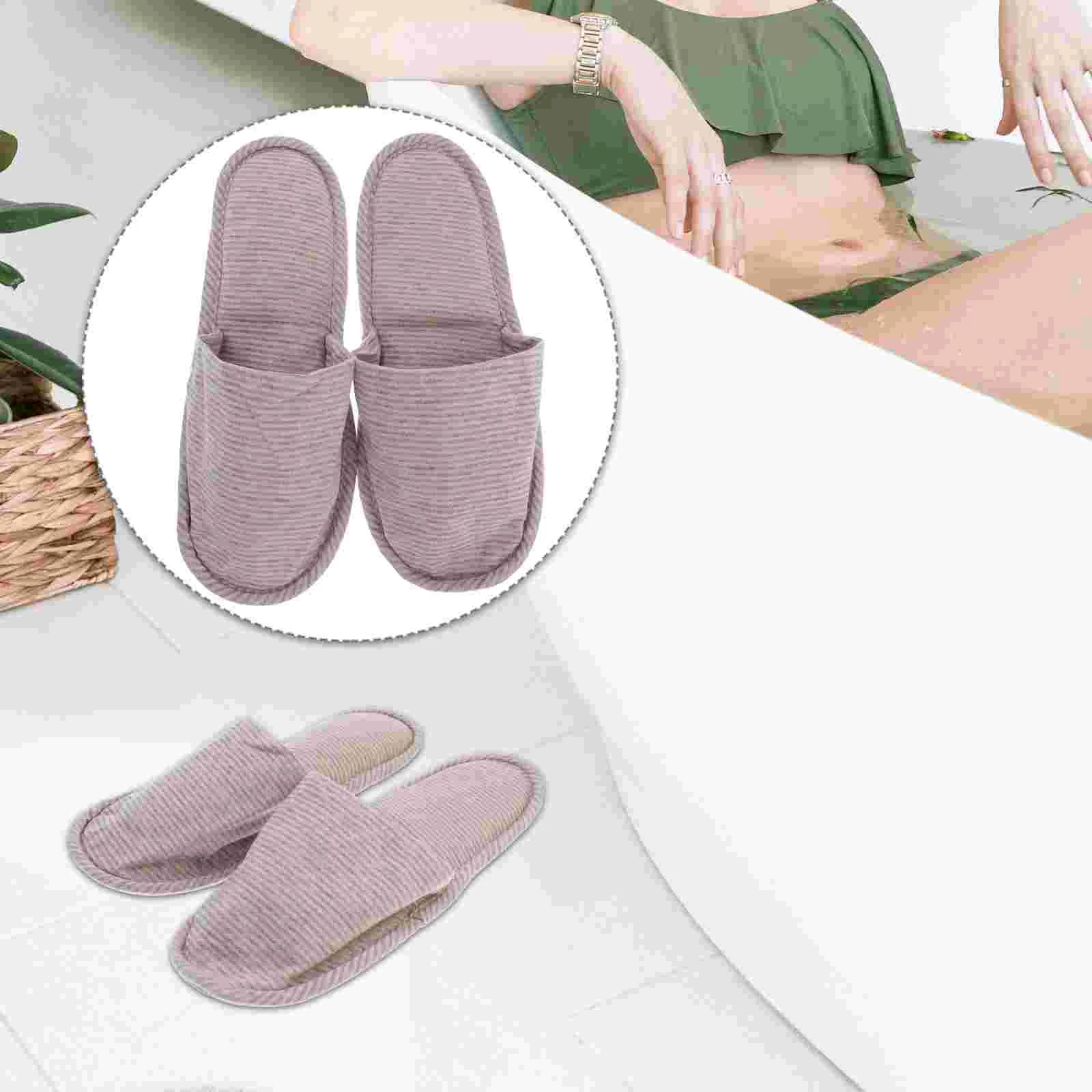 Portable Travel Slippers Airplane Comfortable Foldable Hotel Cotton Indoor Thin Sole