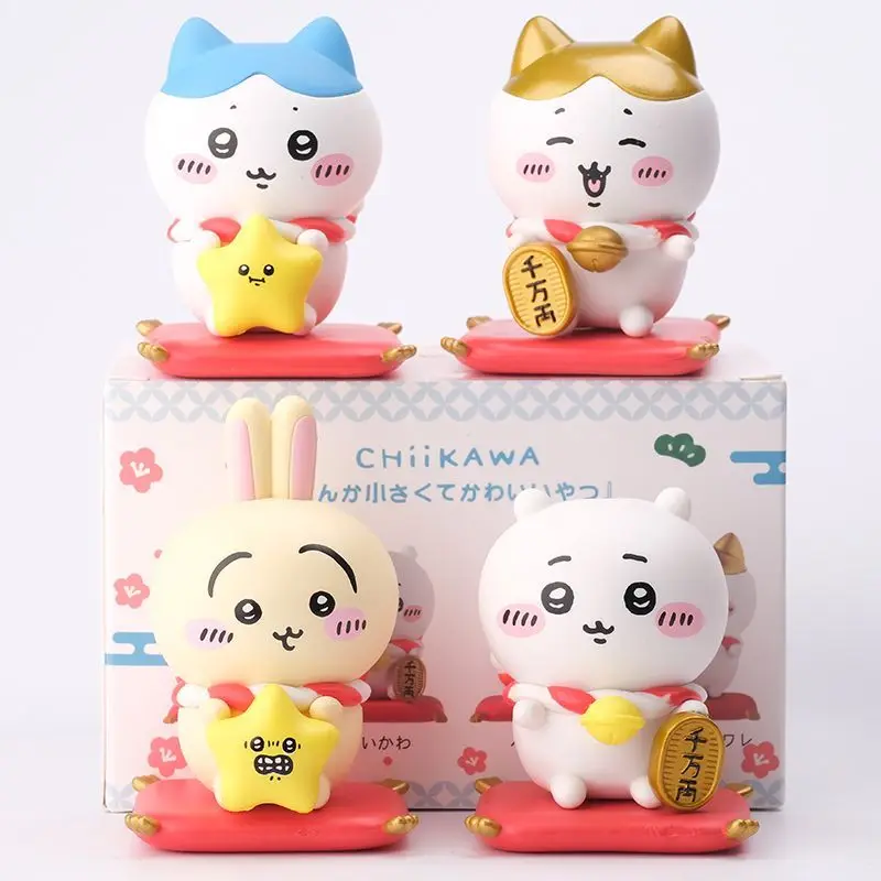 

Коллекционная фигурка-талисман Чиикава Манэки-нэко: Серия «На удачу» (Хачиварэ, Усаги) — милый мультяшный аниме-орнамент, модель, подарок в коробке