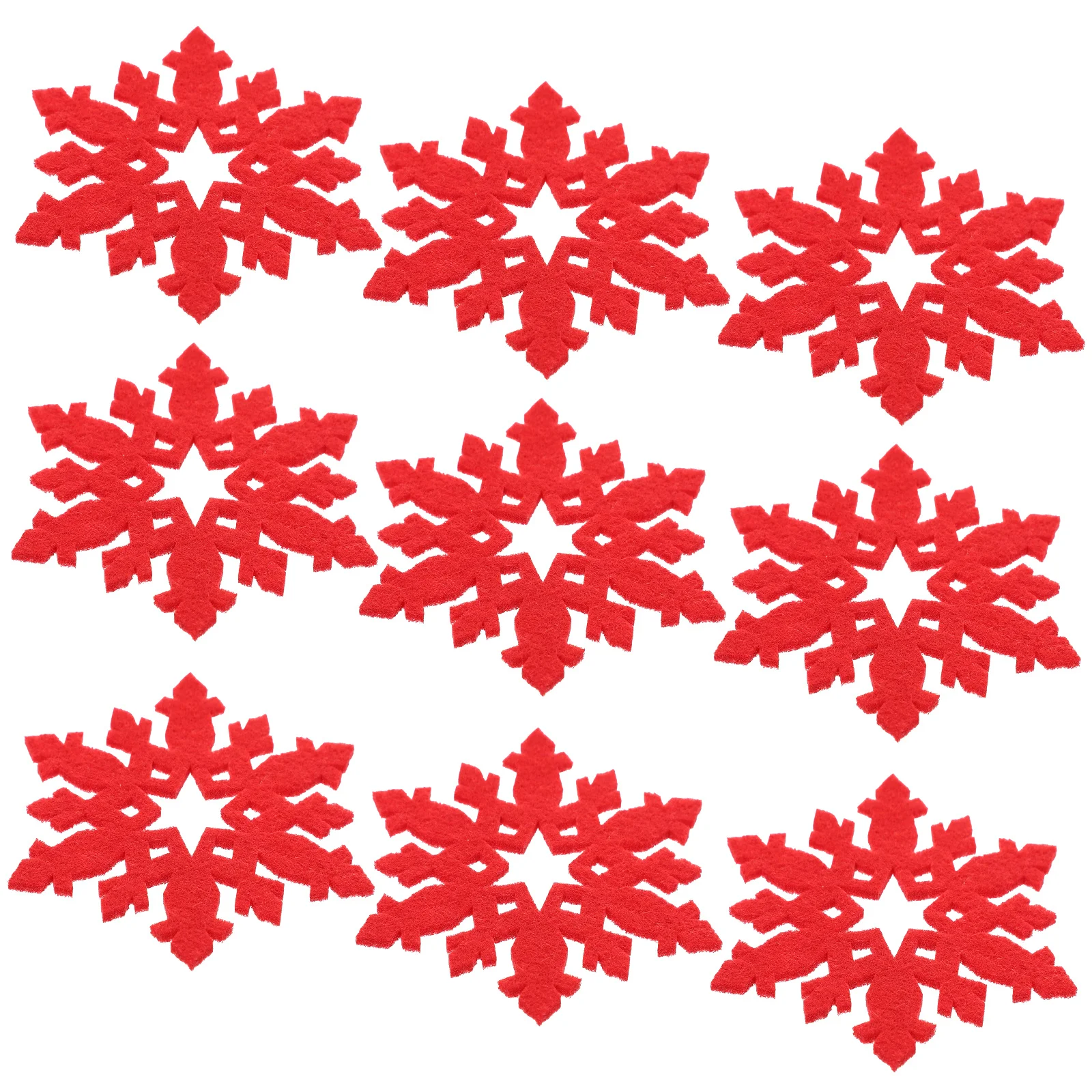 

12Pcs Christmas Snowflake Coasters Insulating Pads for Dining Table Decorative Placemat Home Party Supplies Christmas Coasters