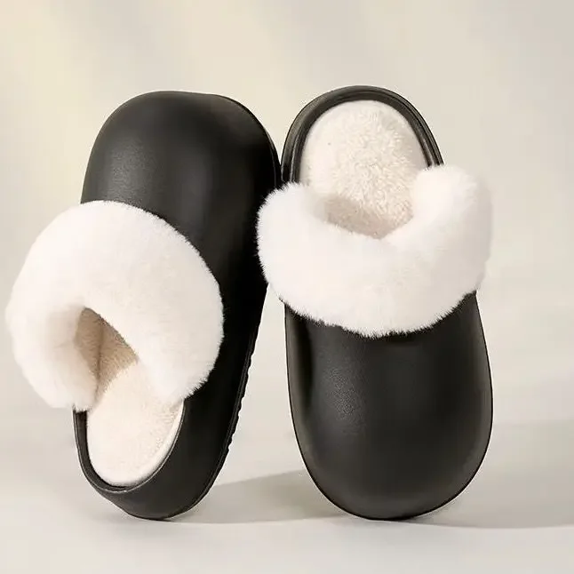 Men's and women's winter  warm cotton slippers thick bottom removable cotton-padded indoor waterproof home slippers