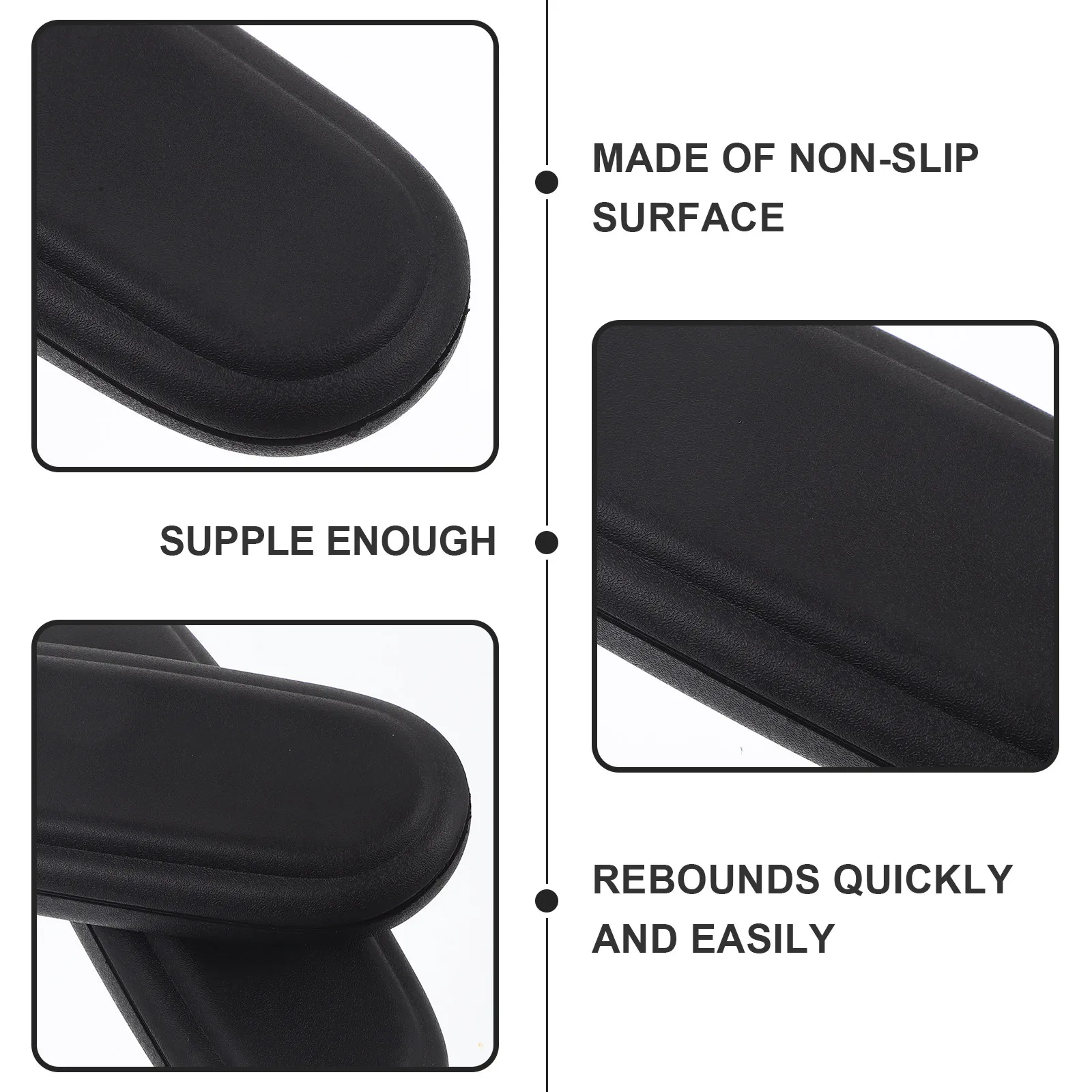 2Pcs Chair Armrest Cushions Non-Slip Soft Armrest Pads for Office Gaming Task Chairs Wrist Support Replacement Parts Breathable