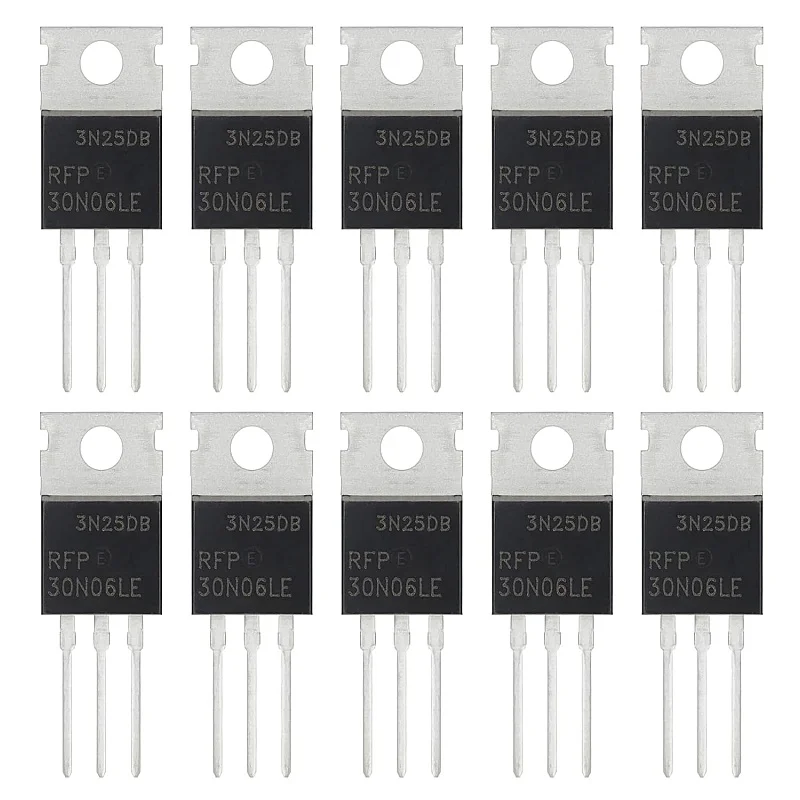 10PCS RFP30N06LE P30N06LE RFP30N06 30N06LE N-Channel Power MOSFET Transistors 30A 60V MOSFETS Transistor 30Amp 60Volt TO-220