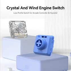 Haute42 Kailh interruptor de motor de cristal/viento de perfil bajo personalizado, controlador Arcade HautePad para interruptores de perfil bajo, teclado
