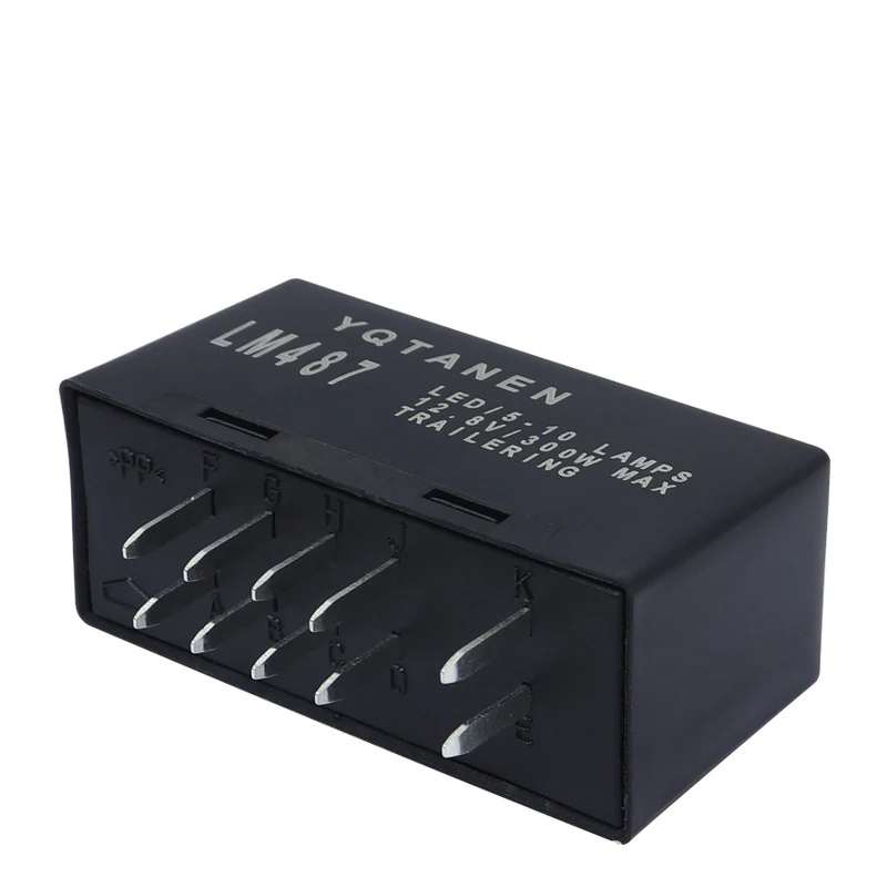 10 Pin LM487 flasher Relay 12V Led Lamp Danger Hazard warning turning signal Car Relay Supplies
